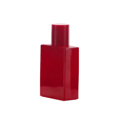 Butelka szklana perfumeryna na gwint RED 30 ml z atomizerem alu i nasadką akryl S057